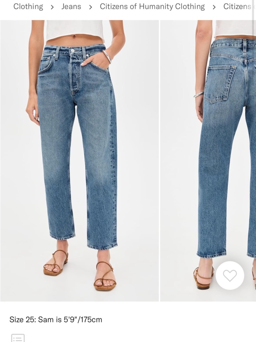 Citizens Of Humanity Winslow Jeans in Medium Blue Denim